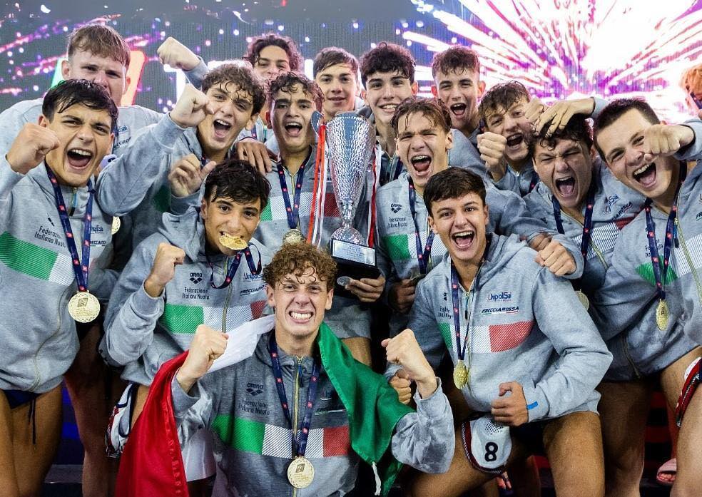La gioia degli Azzurrini crediti Euroean Aquatics Waterpolo