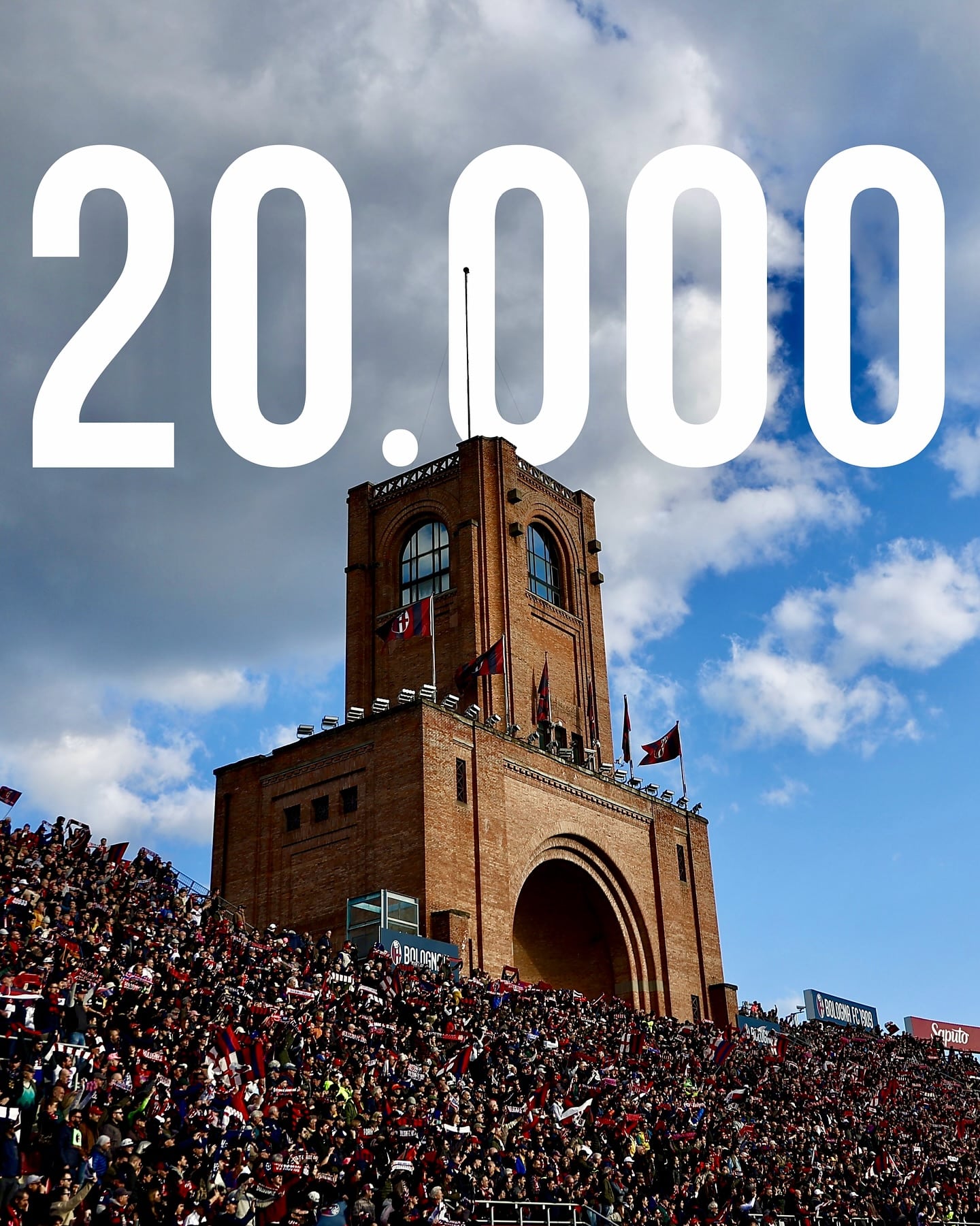 Raggiunti 20mila abbonamenti crediti Bologna Fc 1909