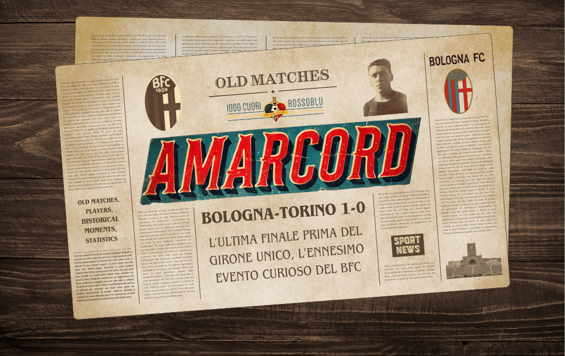Amarcord - Bologna-Torino finisce 1-0 e il Bologna vince il 2° Scudetto (© 1000cuori rossoblù)