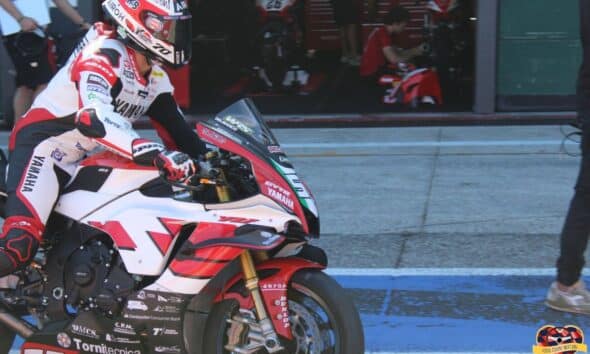 Alessandro Delbianco, vincitore di Gara 2 nel CIV SBK a Misano (@ 1000 Cuori Rossoblu)