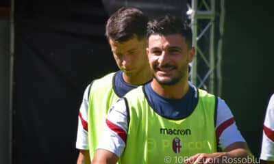 Riccardo Orsolini durante il ritiro del Bologna a Valles (©Ilaria Matteuzzi 1000 Cuori Rossoblù)