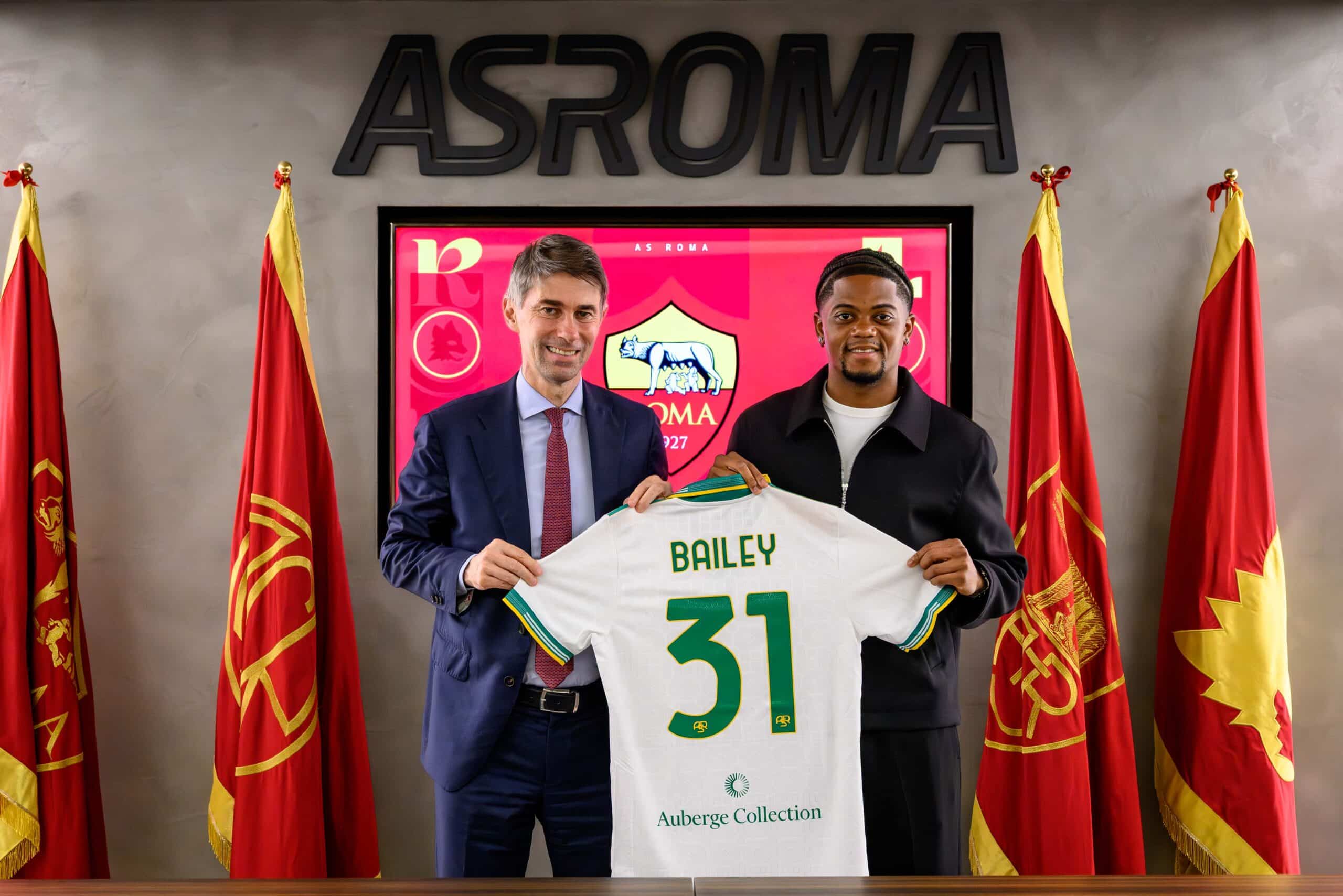 Leon Bailey è un nuovo giocatore dell'AS Roma (©: AS Roma)