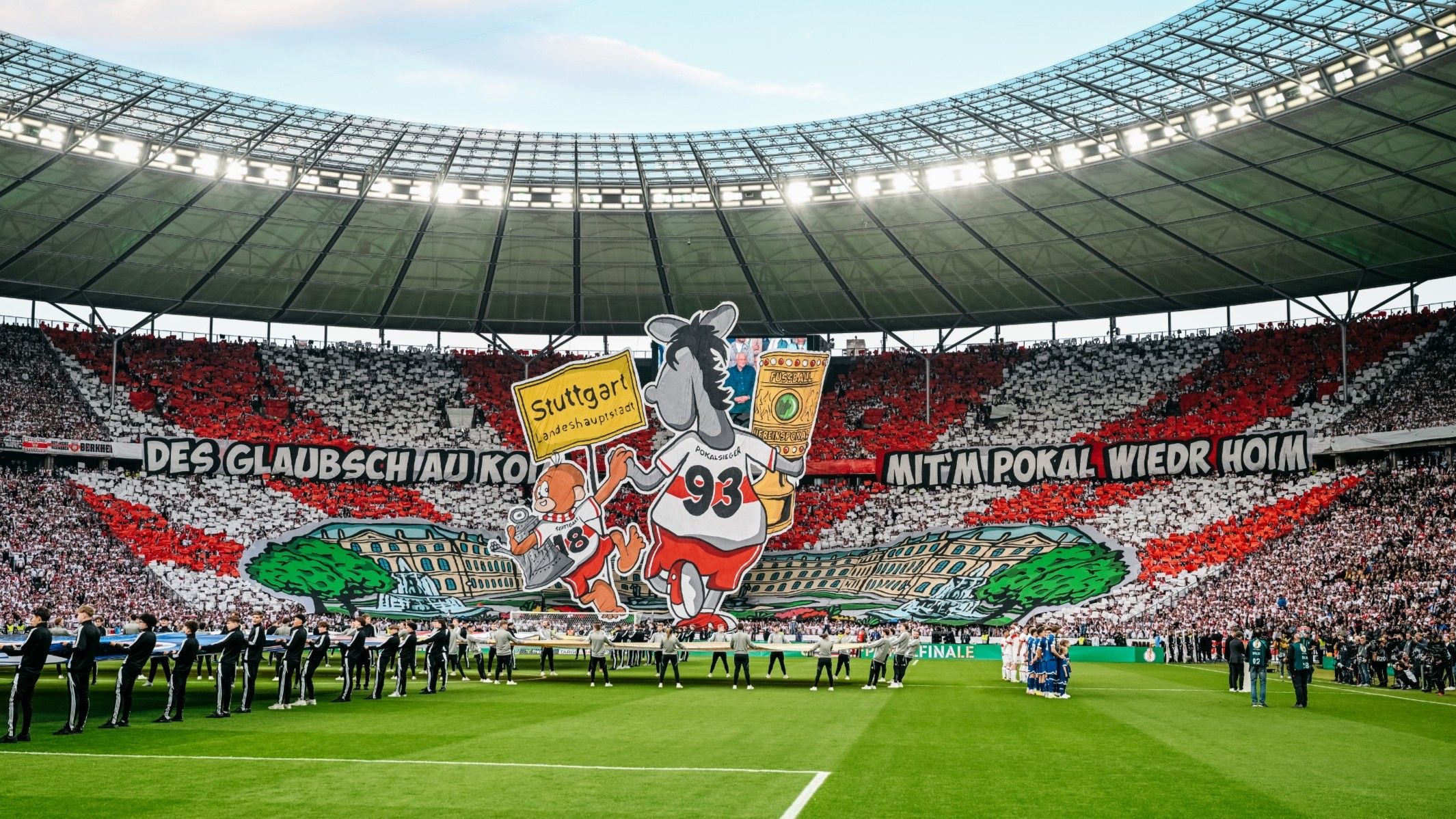 La coreografia dello Stoccarda durante la finale della Coppa di Germania (© VfB Stuttgart)