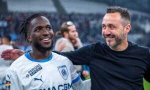 Jonathan Rpwe e Roberto De Zerbi crediti Olympique de Marseille