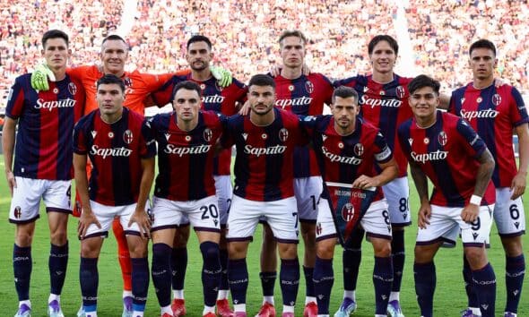 La formazione titolare di Bologna-Como con Freuler capitano (© Bologna FC 1909)