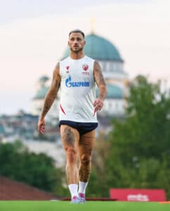 Marko Arnautovic in allenamento con il Crvena Zvezda (@Crvena Zvezda)