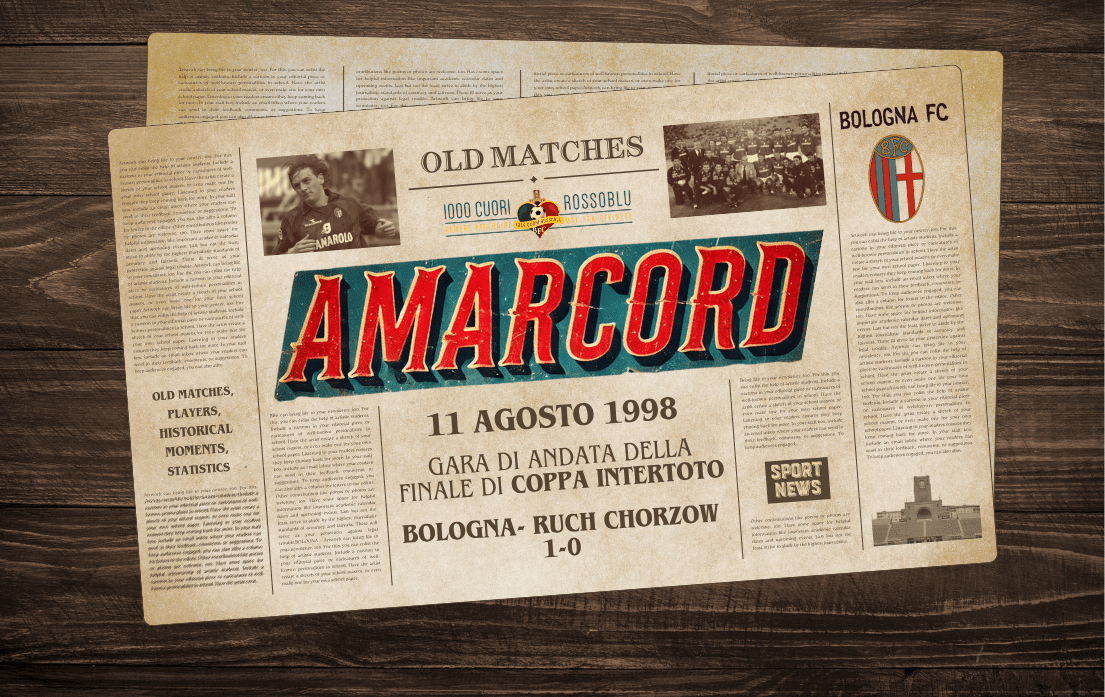 27 anni fa la gara di andata nella Finale di Coppa Intertoto: Bologna – Ruch Chorzow 1-0 (© 1000Cuorirossoblù)