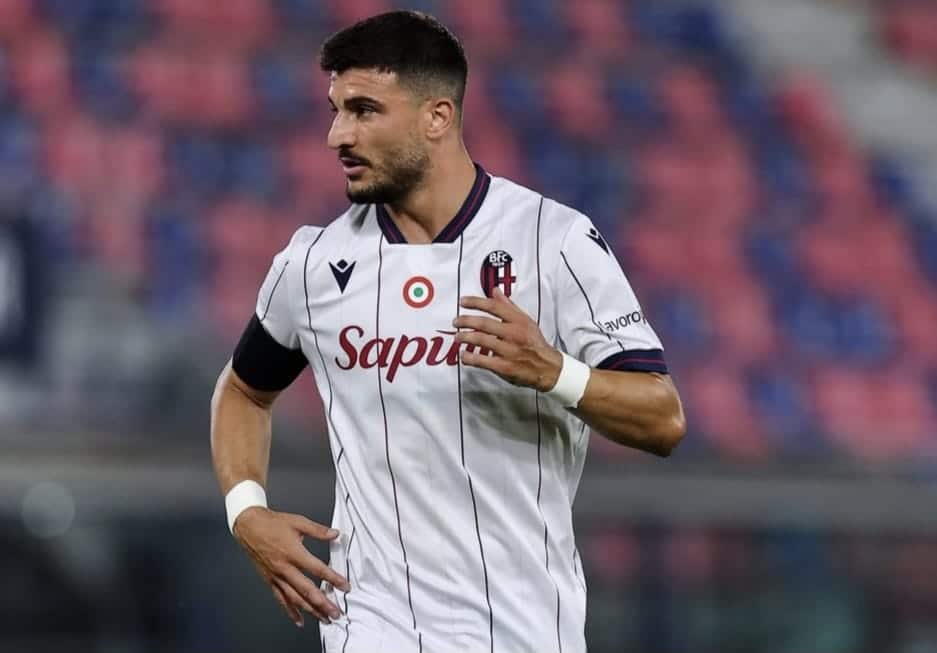 Riccardo Orsolini, in gol nell'amichevole tra Bologna e OFI Creta (©Bologna FC 1909)