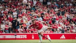 Il gol di Dan Ndoye in Nottingham Forest-Brentford (© Nottingham Forest official website)