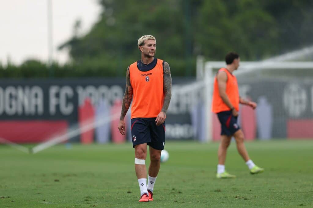 Federico Bernardeschi in allenamento prima Bologna-Como (© Bologna FC 1909)