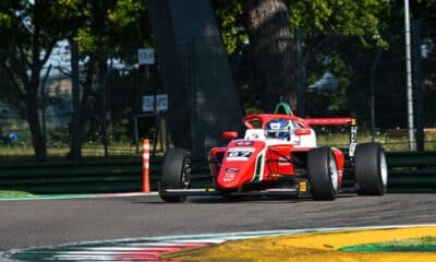 Oleksandr Bondarev in azione a Imola per la F4 Italia 2025 a Imola