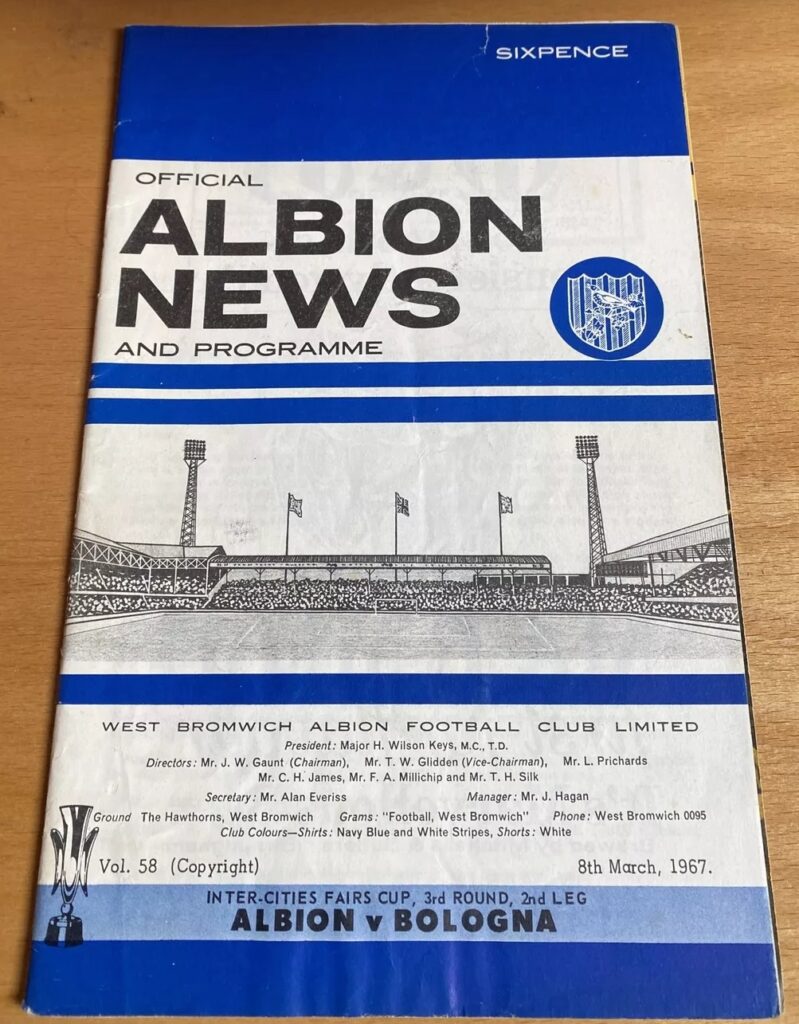 Match Program WBA-Bologna