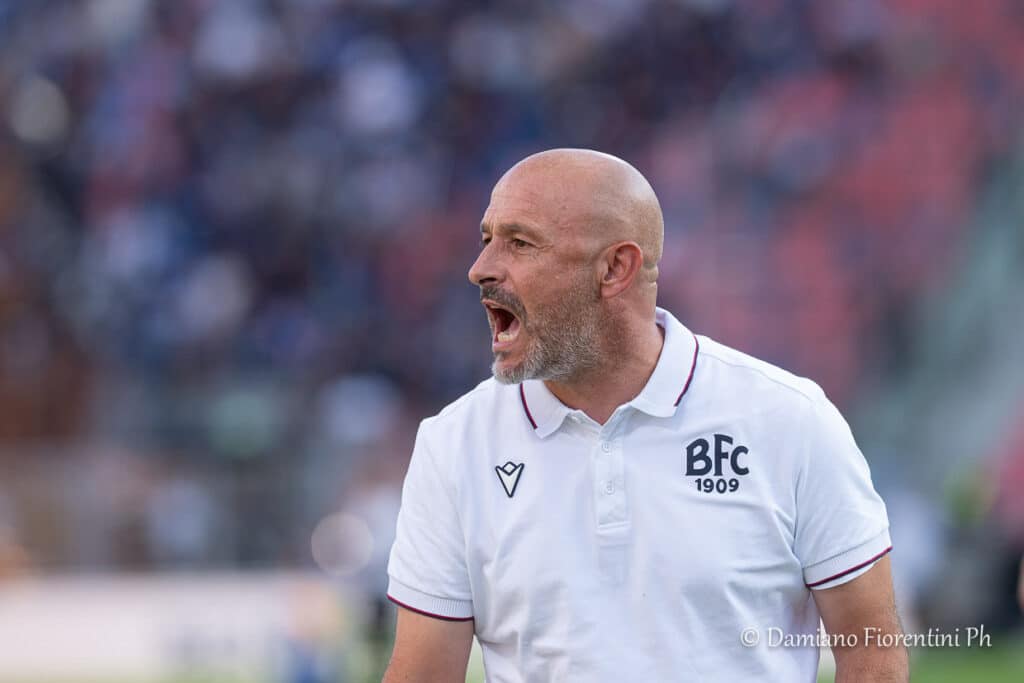 Vincenzo Italiano durante Bologna-Como (1-0)