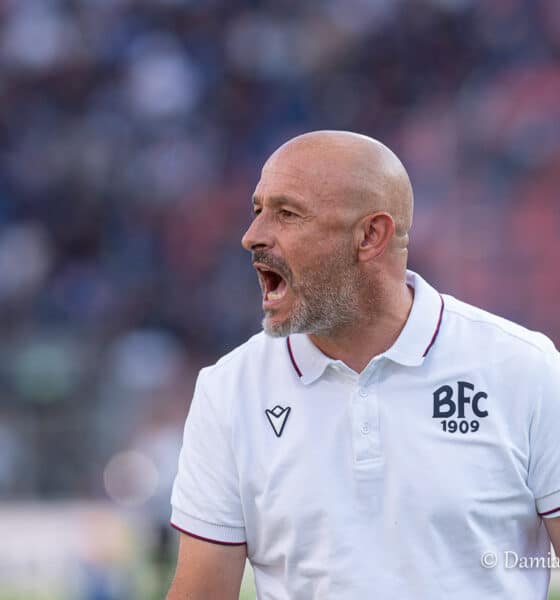 Vincenzo Italiano durante Bologna-Como (1-0) ottavo posto (@Damiano Fiorentini)