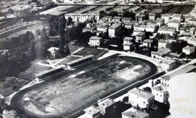 Virtus Pallacanestro Terza puntata. Veduta aerea del complesso di Ravone negli anni '20