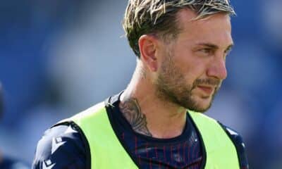 Federico Bernardeschi, nel riscaldamento di Bologna-Genoa (© Bologna FC 1909)