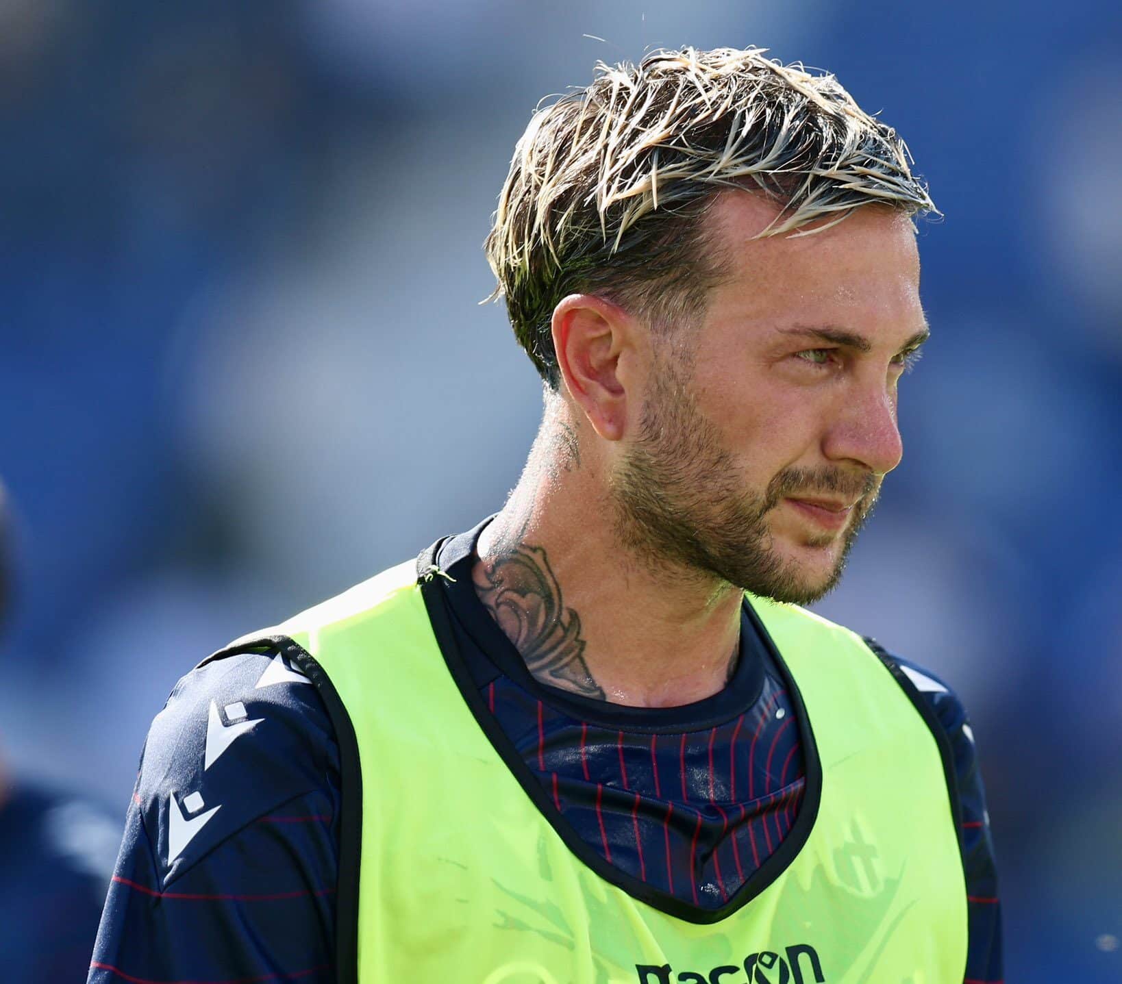 Federico Bernardeschi, nel riscaldamento di Bologna-Genoa (© Bologna FC 1909)