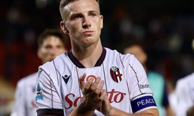 Lewis Ferguson dopo il match di Lecce (© Bologna FC 1909)
