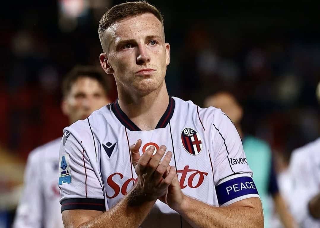 Lewis Ferguson dopo il match di Lecce (© Bologna FC 1909)