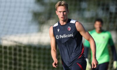 Torbjørn Heggem in allenamento pre Milan-Bologna (© Bologna FC 1909)