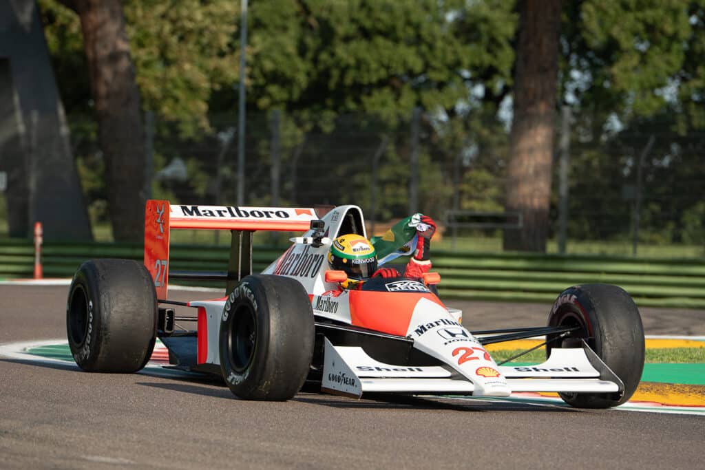 La McLaren Crespi protagonista nella serie “Senna” (© Historic Minardi Day)
