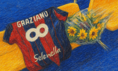 L'omaggio della società rossoblù a Graziano Fiorita prima di Lecce-Bologna (© 1000 Cuori Rossoblù)