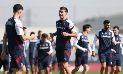 Nicolò Casale torna in gruppo dopo l'infortunio (© Bologna FC 1909)