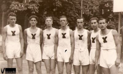 Virtus Pallacanestro Decima puntata. La Virtus 1936/37: Marinelli, Vannini, Rossetti, Pirazzoli, Valvola, x, Paganelli