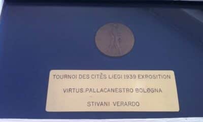 Virtus Pallacanestro Undicesima puntata. Medaglia vinta da Verardo Stivani al Torneo dell'Eau a Liegi nel 1939, in cui la Virtus si classificò seconda