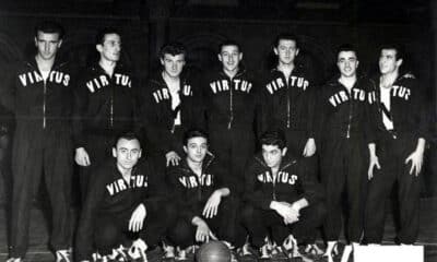 Virtus Pallacanestro Diciassettesima puntata. La Virtus 1947/48: Dino Zucchi, Ferriani, Dario Zucchi, Bertoncelli, Setti, Ranuzzi, Carlo Negroni, Marinelli, Rinaldi, Bersani.