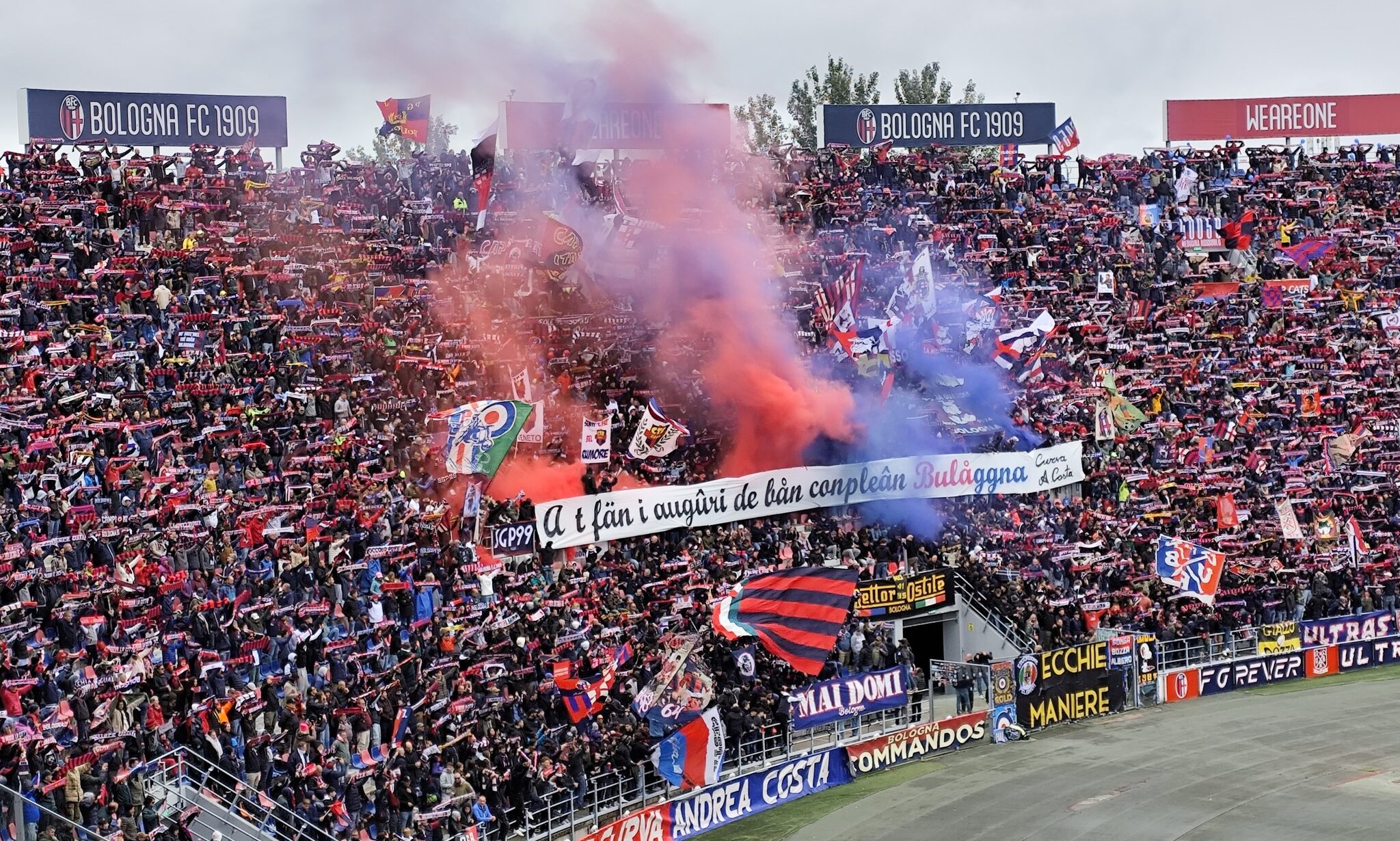 La festa della Bulgarelli pre Bologna-Pisa crediti 1000cuorirossoblù