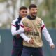 Orsolini e Cambiaghi in allenamento prima di Fiorentina-Bologna (© Bologna FC 1909)