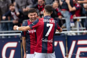 Due dei quattro autori delle reti per il 4 a 0 contro il Pisa (@Damiano Fiorentini)