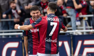 Due dei quattro autori delle reti per il 4 a 0 contro il Pisa (@Damiano Fiorentini)