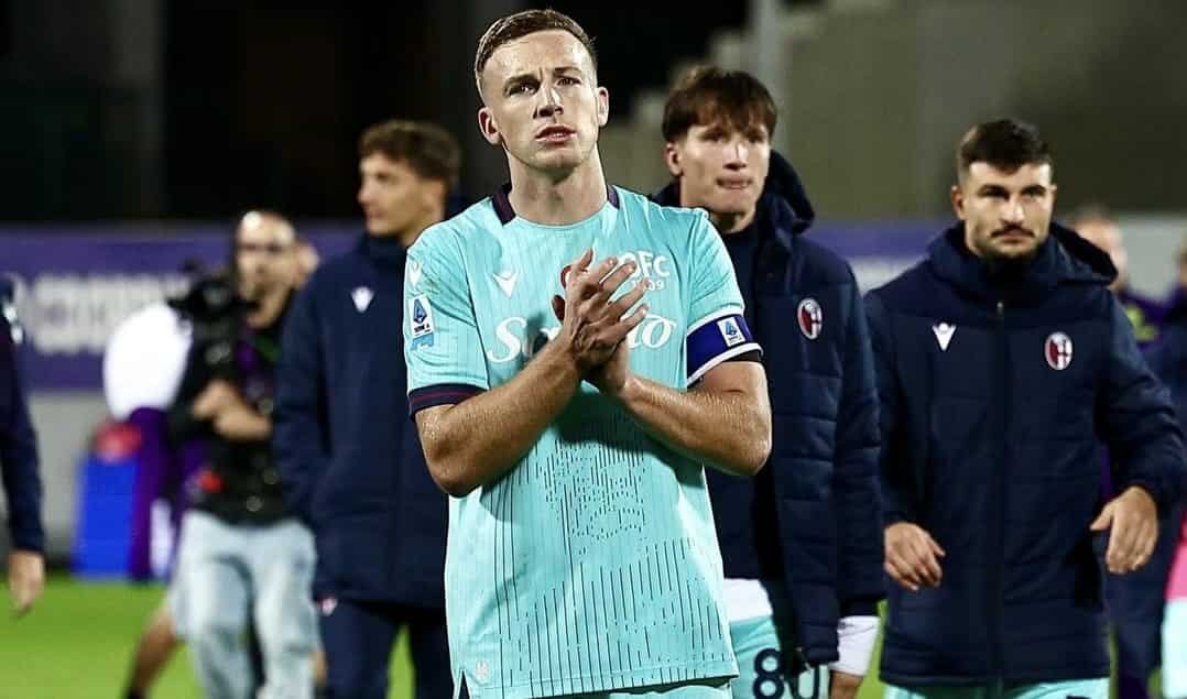 Lewis Ferguson dopo Fiorentina-Bologna (© Bologna FC 1909)