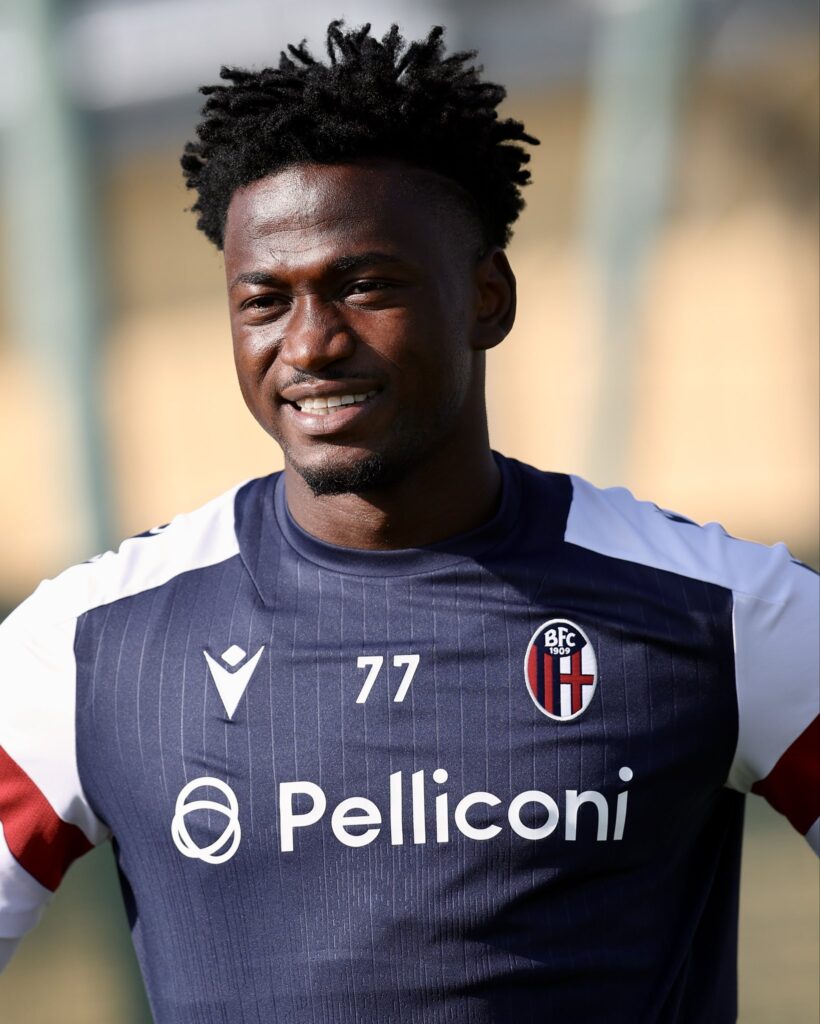 Ibrahim Sulemana di nuovo in gruppo (© Bologna FC)