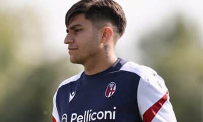 Santiago Castro in allenamento a Casteldebole pre-Friburgo (© Bologna FC 1909)