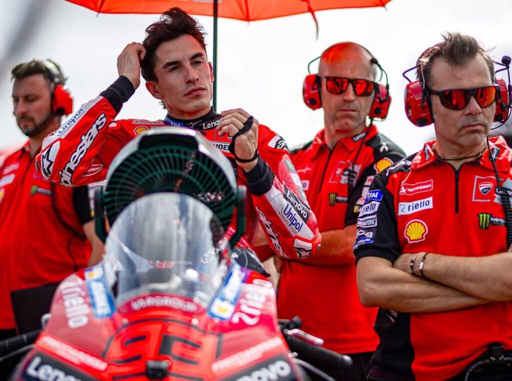 Marc Marquez sulla griglia a Mandalika