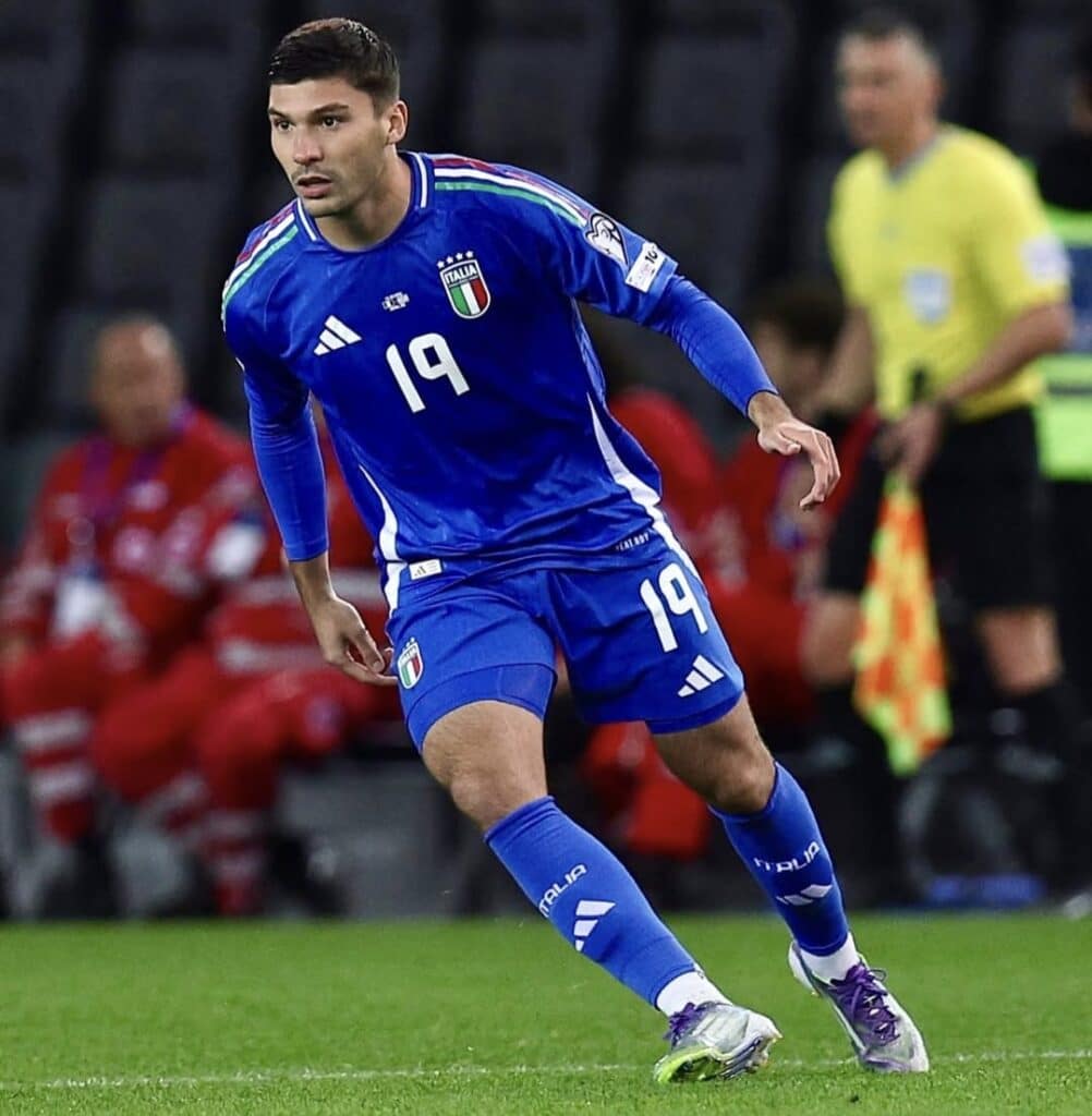 Nicolò Cambiaghi con l'Italia (©Bologna FC 1909)