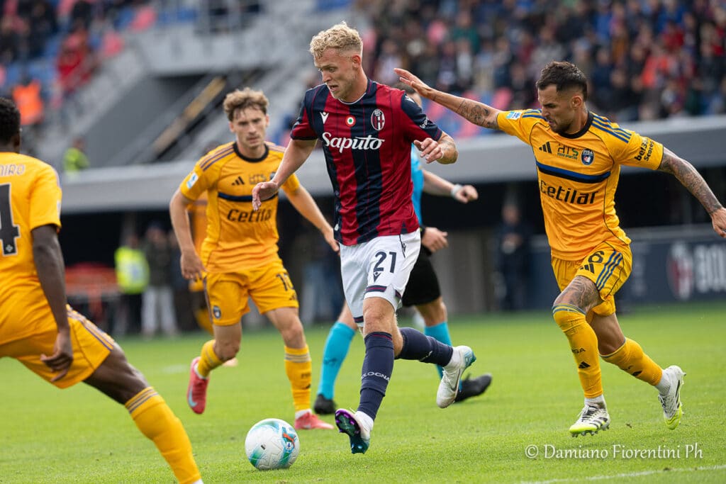 Jens Odgaard, uno dei quattro frombolieri del 4 a 0 sul Pisa (@Damiano Fiorentini)