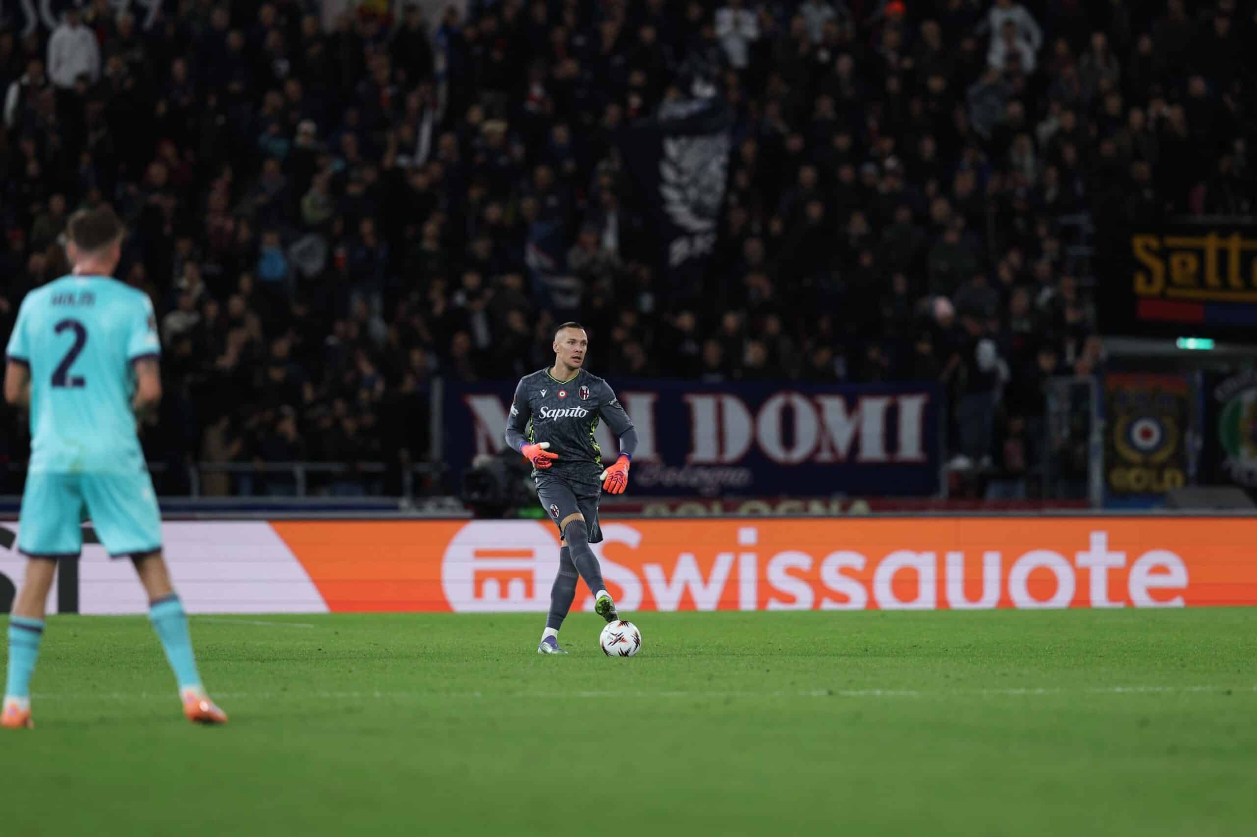 Lukasz Skorupski in Bologna-Friburgo (© Bologna FC 1909)