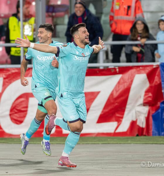 Riccardo Orsolini, in gol in Cagliari-Bologna 0-2 (© Damiano Fiorentini)