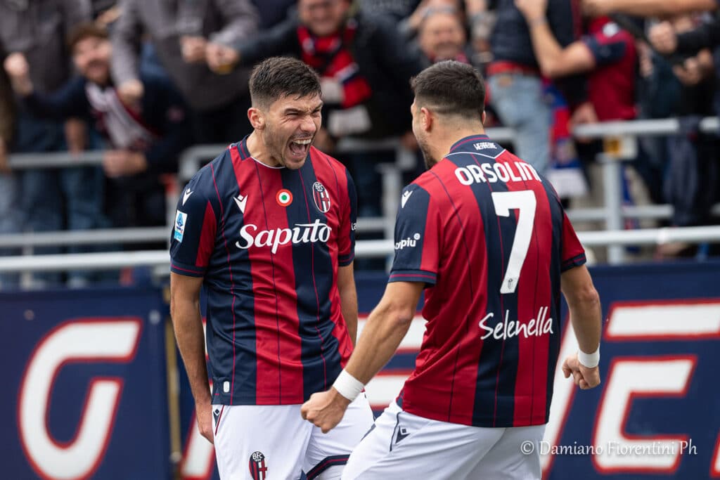 Nicolò Cambiaghi e Riccardo Orsolini (© Bologna FC 1909)