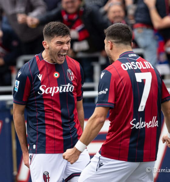 Nicolò Cambiaghi e Riccardo Orsolini (© Bologna FC 1909)