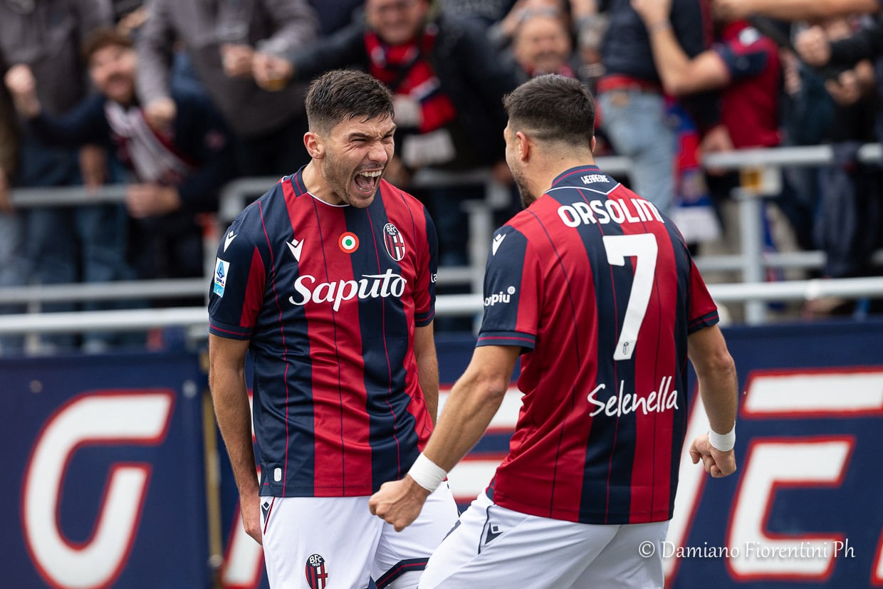 Nicolò Cambiaghi e Riccardo Orsolini (© Bologna FC 1909)
