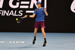 Jannik Sinner in azione alle Next Gen ATP Finals(© depositphotos)
