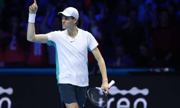 Jannik Sinner esulta, ATP Finals (© depositphotos)