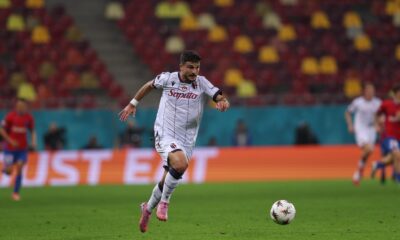 Riccardo Orsolini in Steaua Bucarest-Bologna (© Bologna FC 1909)
