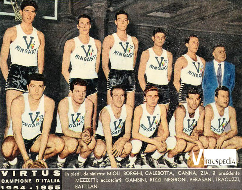 Virtus Pallacanestro Ventunesima puntata. La Virtus 1954/55.