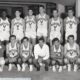 Virtus Pallacanestro Ventitreesima puntata. La Virtus 1958/59. In piedi: Rocchi, F. Johnson, Lombardi, Giovanelli, Calebotta, Alesini, Gambini, Zambonelli. Sotto: Gardini, Porcelli, Testoni, Tracuzzi, Pellanera, Lucev, Canna.